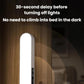 White vertical nightlight-style under-cabinet lamp head with light control icons