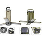 Foldable camping LED lantern with hanging hook, solar panel, green and beige