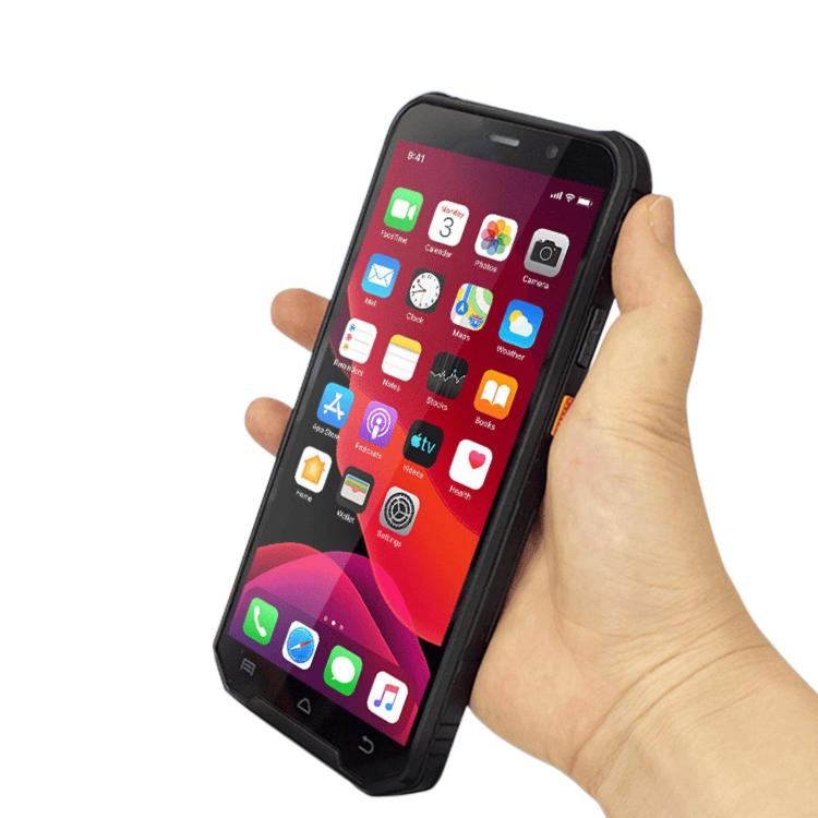 Rugged handheld barcode scanning terminal PDA with colorful home-screen display