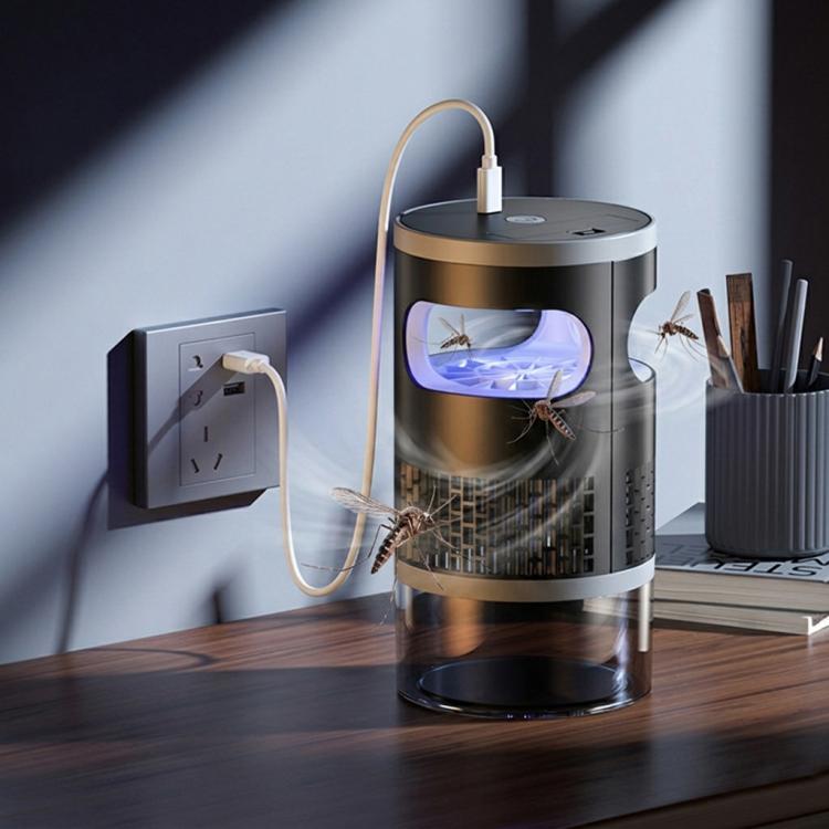 Automatic indoor mosquito killer night light with plug-in cable and glowing UV chamber