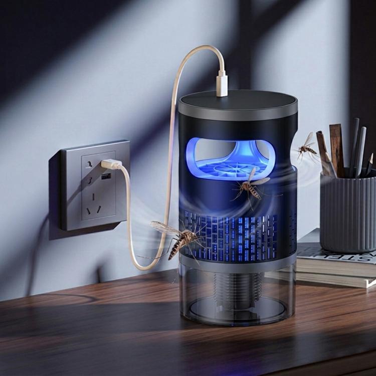 Automatic mosquito killer night light with glowing chamber and transparent collection base