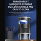Transparent mosquito storage box attached to mosquito killer unit for easy cleaning