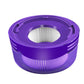Purple circular post-filter showing white pleated air filter insert
