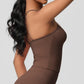 Fitted Flattering Backless Long Yoga Vest Sports Bra, S, M, L, XL