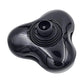 Replacement shaver head cover, glossy black housing with central foil socket