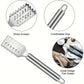 Stainless steel fish scaler tool with sharp scraper head and comfortable grip handle