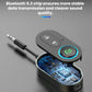 Bluetooth audio adapter with internal circuitry and blue status LED ring