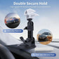 Black suction base with white bracket and adjustable knobs car mount for mini device