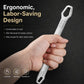 Ergonomic adjustable double-ended wrench with serrated grip jaws