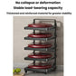 Foldable 5-tier black food preparation rack with reinforced frame and stable base