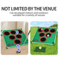 Green golf target mat shown for indoor and outdoor play with practice balls