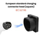 Type 2 EV charging head holder bracket with front circular charging port