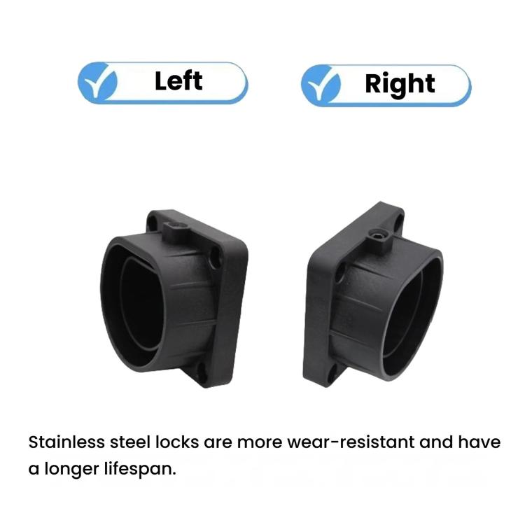 Type 2 EV charging head holder bracket, left and right black charging ports