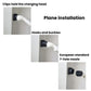 Type 2 EV charging head holder bracket installed on wall to clip charging connector