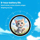 1.85-inch HD touchscreen Bluetooth anime badge display with cat graphic and round black bezel
