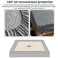 Waterproof fitted crib sheet with 360 all-around dust protection and fitted side coverage.