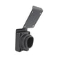 EV charging cable holder wall bracket with circular connector opening, black