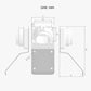 EV charging cable holder bracket with mounting plate size layout, black