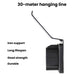 J1772 EV charging cable holder with long support arm for hanging installation.