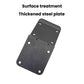 J1772 EV charging cable holder steel plate with screw holes and connector recess.