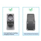 J1772 EV charging cable holder diagram: front opening and flat bottom base.