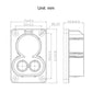 CCS1 DC EV charging connector mount bracket technical dimensions in mm
