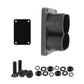 Gray charging connector holder bracket with screws, rings, and installation hardware