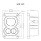 Charging connector bracket dimension diagram with mm measurements