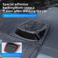 Glossy black car roof decorative cover on wet car roof with visible water droplets