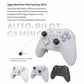 White game controller angled view with hall-effect style joystick caps and triggers