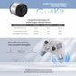 White game controller with two analog sticks and purple ABXY button caps