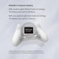 White game controller front view with battery indicator and textured hand grips