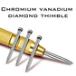 Set of center punch tools with gold handles and multiple pointed tips