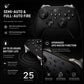 Black game controller with X/Y/A/B buttons, thumbsticks, and trigger handles