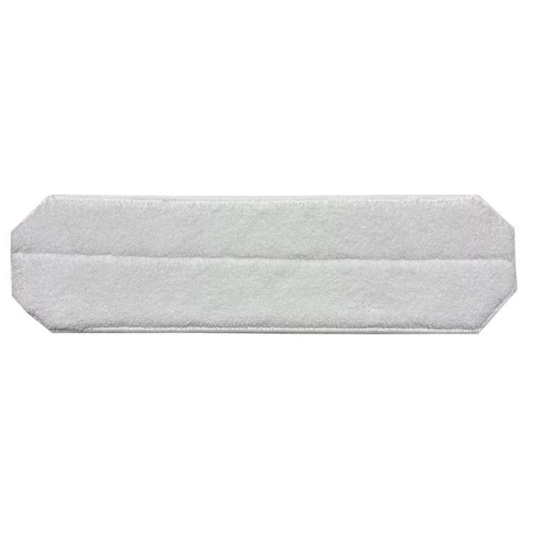 White microfiber mop refill pad, rectangular shape with soft, plush texture