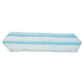 Blue-striped microfiber mop refill pad, rectangular roll with light blue stripe