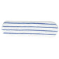 Blue stripe microfiber mop refill pad with multiple thin navy lines
