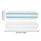 Blue-striped microfiber mop refill pad with single horizontal stripe across center