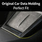 U-shaped wireless charger bezel trim, carbon fiber surround with blue accent line