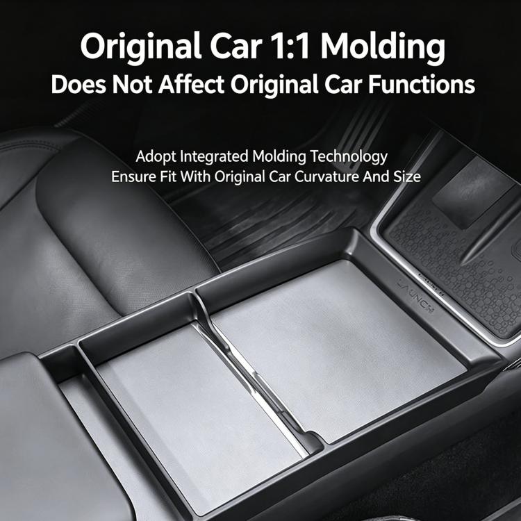 Center console storage box panel frame, black with silver trim and molded insert