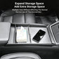 Center console storage box panel frame, black with cup holder and phone storage area