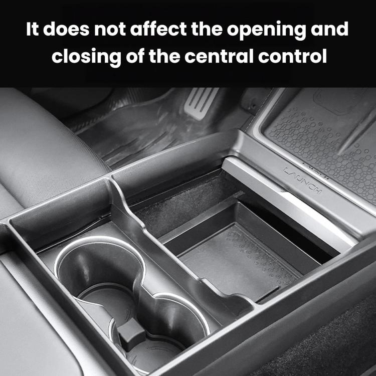 Center console storage box panel frame, silver-gray with two molded cup holders