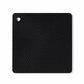 Black square silicone honeycomb table mat coaster with hanging hole