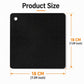 Black square silicone honeycomb table mat coaster, 18 cm size