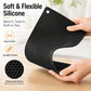 Black square silicone honeycomb table mat coaster, soft flexible bend