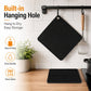 Black square silicone honeycomb table mat coaster with hanging hole for storage