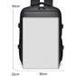 Black business backpack with dimensions 43x30x16 cm, front zip pocket and handles