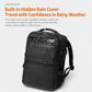WEIXIRE B929 backpack with water-beaded, weatherproof outer finish and zip front.