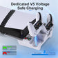 PS5 horizontal cooling stand with two controller charging ports and indicator lights