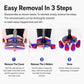 Vacuum cleaner soft roller brush parts with roller set on cleaning head, red and blue